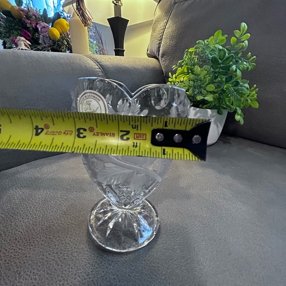 Anna Hutte Bleikristall 24% Lead Crystal Vase Rose Flower Made In Germany GB001 - Picture 5 of 5